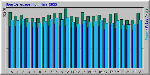 Hourly usage for May 2025