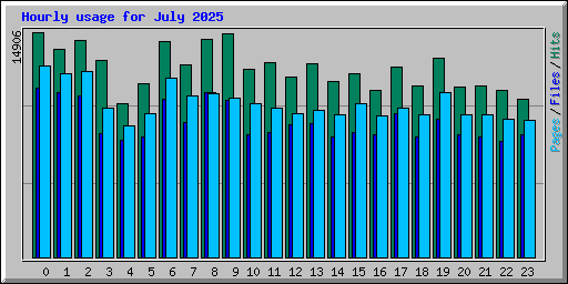Hourly usage for July 2025