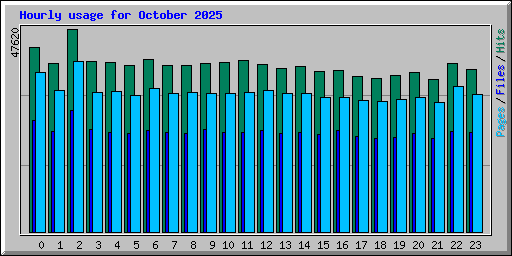 Hourly usage for October 2025